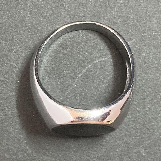 18号 リング 指輪 メンズ シルバー 銀 ブラック 黒 スクエア ヒップホップ メンズのアクセサリー(リング(指輪))の商品写真