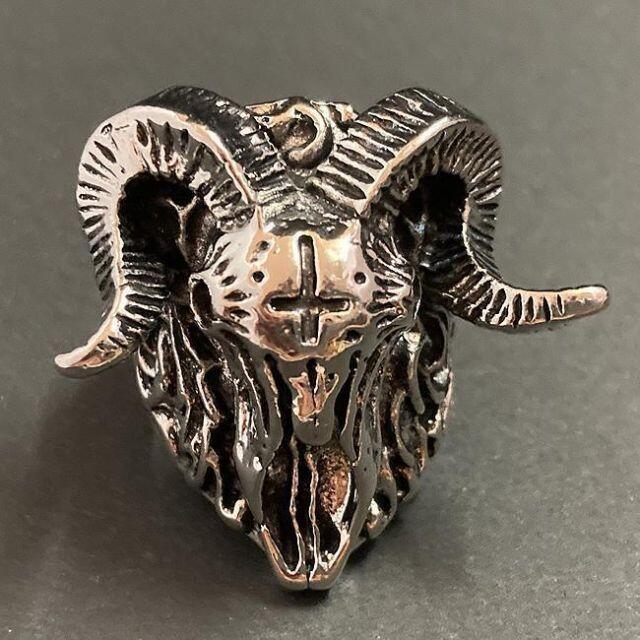 18号 リング メンズ シルバー スカル 骸骨 ドクロ 悪魔 デーモン デビル メンズのアクセサリー(リング(指輪))の商品写真