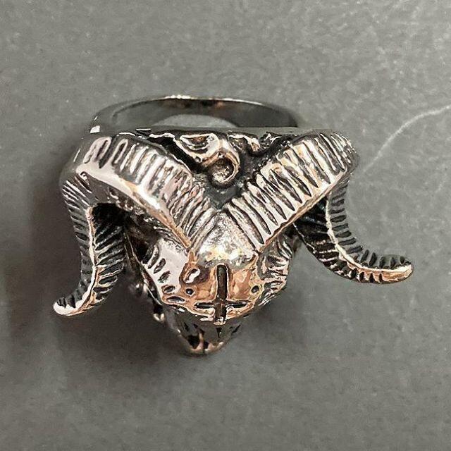18号 リング メンズ シルバー スカル 骸骨 ドクロ 悪魔 デーモン デビル メンズのアクセサリー(リング(指輪))の商品写真