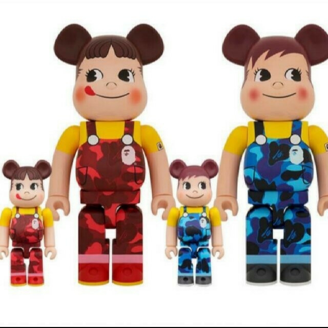 BE@RBRICK BAPE × ペコちゃん & ポコちゃん 100 400 エンタメ/ホビーのフィギュア(その他)の商品写真