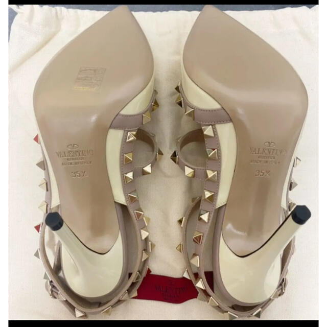 ヴァレンティノ パンプス ロックスタッズアンクルストラップ 靴 ヒール エナメル