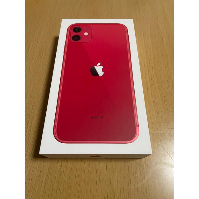 iPhone - [新品]iPhone11 PRODUCT RED64GB SIMフリー　一括購入