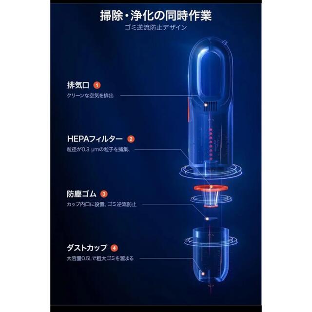 コードレス掃除機  2WAY 8000pa 強力吸引 PSE認証 超軽量 スマホ/家電/カメラの生活家電(掃除機)の商品写真