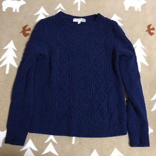 ユニクロ(UNIQLO)のユニクロ　イネス  コラボ　ニット セーター　Mサイズ　紺色　ネイビー(ニット/セーター)