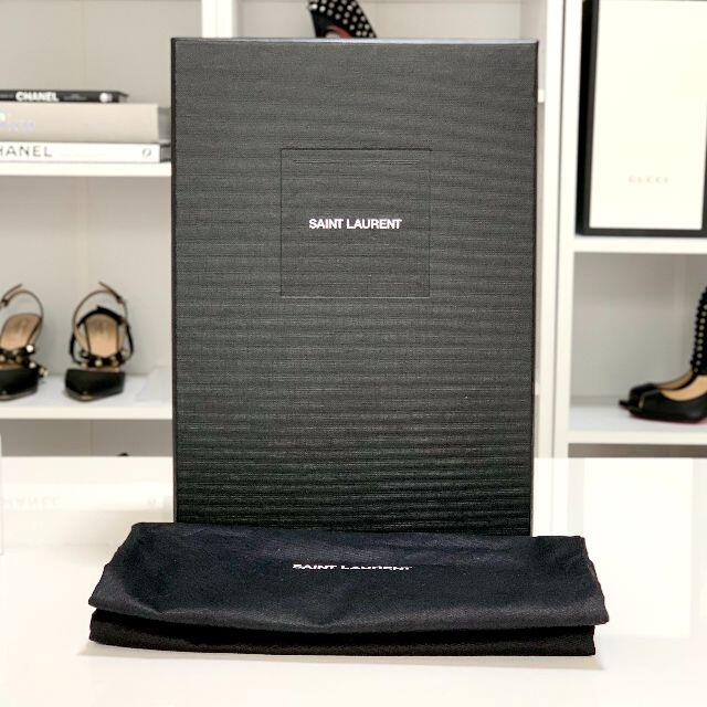 Saint Laurent(サンローラン)の2917 サンローラン オピウム レザー YSLロゴヒール パンプス 黒 レディースの靴/シューズ(ハイヒール/パンプス)の商品写真