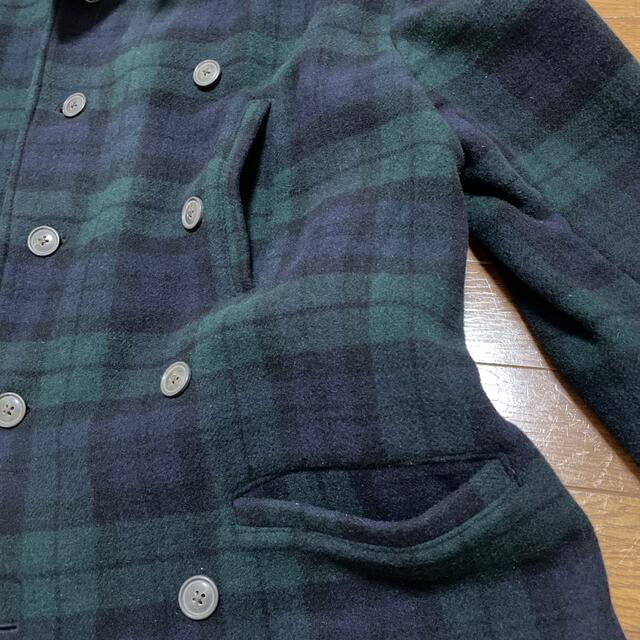 希少モデル　WOOLRICH ブラックウォッチ　ピーコート　M