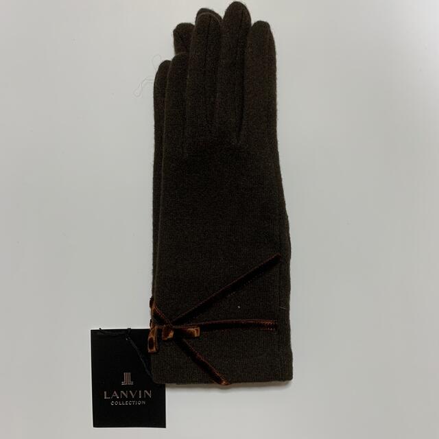 LANVIN COLLECTION(ランバンコレクション)のLANVIN  collection 手袋　レディース　ダークブラウン レディースのファッション小物(手袋)の商品写真