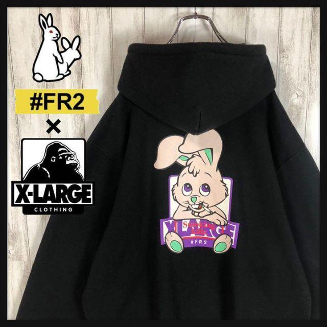 最高デザイン】FR2 XLARGE コラボ パーカー バックプリント