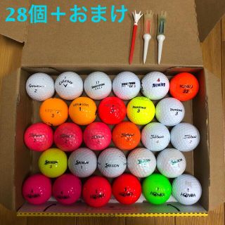 タイトリスト(Titleist)の【中古】 ゴルフボール　28個　セット　おまけ （ティー 3本 ）付き(その他)