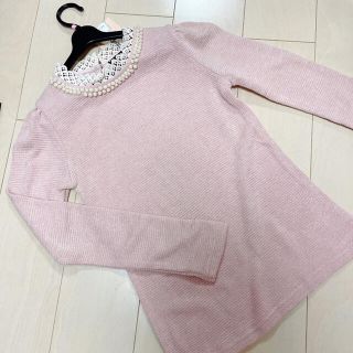 ロジータ(ROJITA)の新品タグ付き♡ ROJITA ネックパールレーストップス(カットソー(長袖/七分))