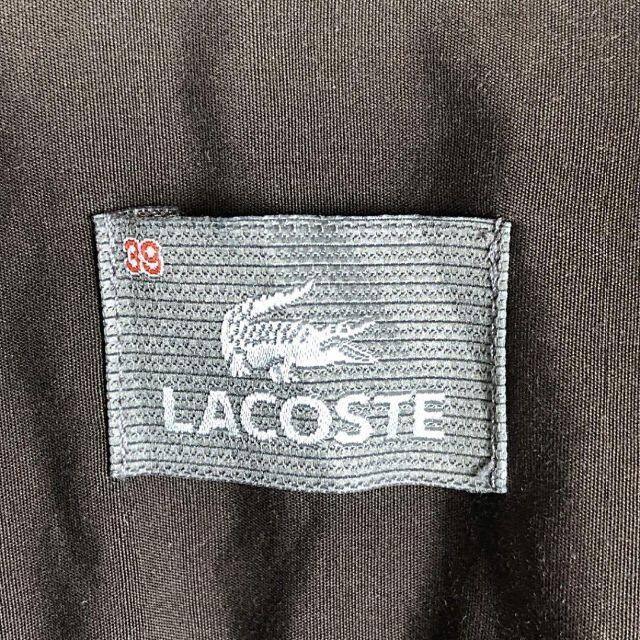 LACOSTE(ラコステ)のラコステ 長袖シャツ ワンポイント刺繍ロゴ ブラウン コットン100% ゆるだぼ メンズのトップス(シャツ)の商品写真