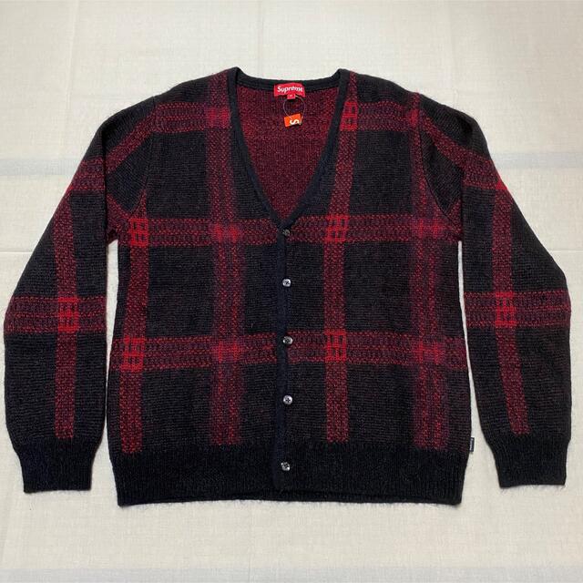 【新品】Supreme Plaid Mohair Cardigan M 2014ブラックサイズ