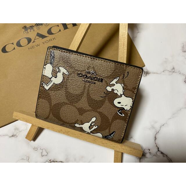 【COACH】コーチ ピーナッツ コラボ スヌーピー 二つ折り 財布