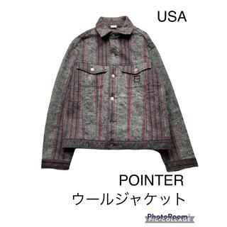 ポインター(POINTER)のPOINTAR ポインター　ウールジャケット　USA グレー　灰色(ブルゾン)