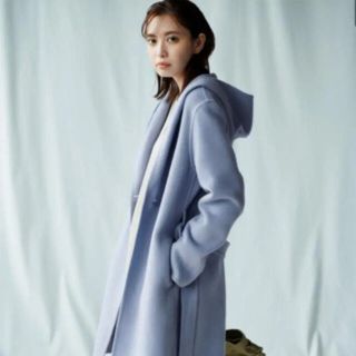 ユニクロ(UNIQLO)の未使用☆ユニクロ☆ダブルフェイスフーデットコート　S(ニットコート)