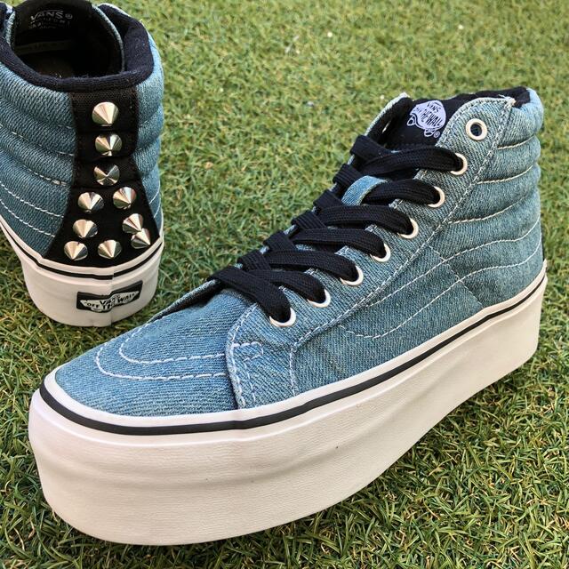 美品22.5 VANS SK8-HI ヴァンズ スケハイ 厚底   D956