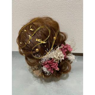 髪飾り 紐アレンジ 成人式　卒業式 結婚式(ヘアアクセサリー)