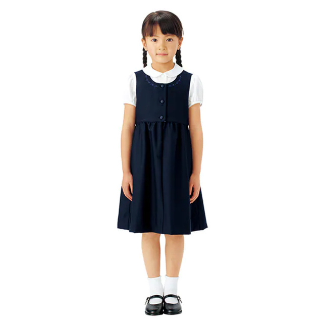 ドレス/フォーマル小学校受験 ファミリア 女の子フォーマル 紺色