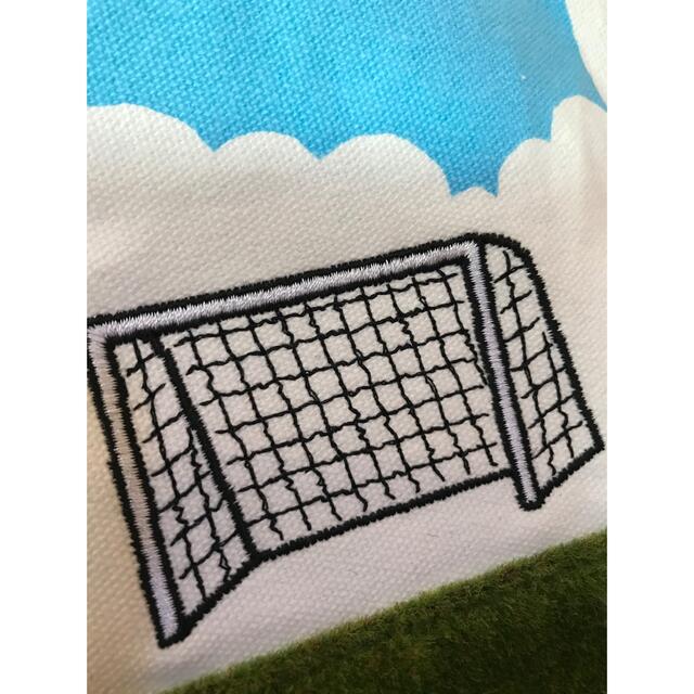 SNOOPY - ☆スヌーピー サッカーゴール柄 ししゅう 芝生 トート SNOOPY - ☆スヌーピー サッカーゴール柄 ししゅう 芝生 トート