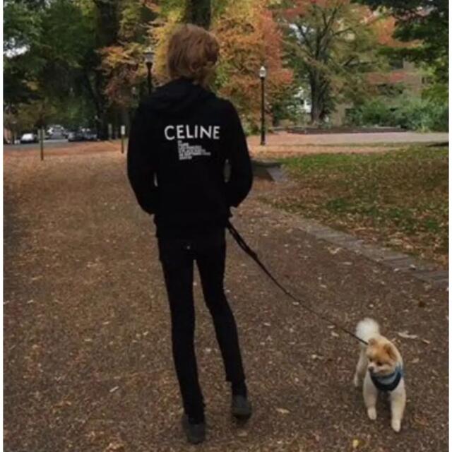 CELINE(セリーヌ)19SS バックロゴプリントプルオーバーパーカー 黒 S