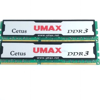 UMAX DDR3 4GB 2枚セット 8GB E41302GFB-73BNJ1(PCパーツ)