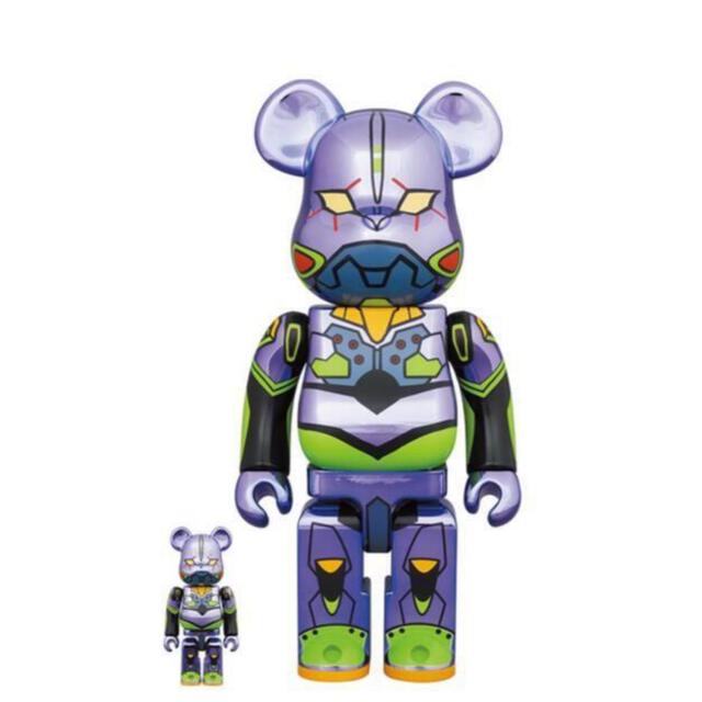 フィギュアBE@RBRICK エヴァ CHROME Ver.100％ & 400％