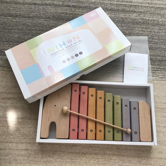 エドインター　純日本製　エレファントシロフォン　ベビー玩具　木琴
