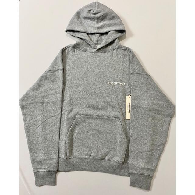 Fear Of God Logo Pullover Hoodie グレーL