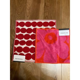 マリメッコ(marimekko)のmarimekko  タオルハンカチ 2点セット(ハンカチ)