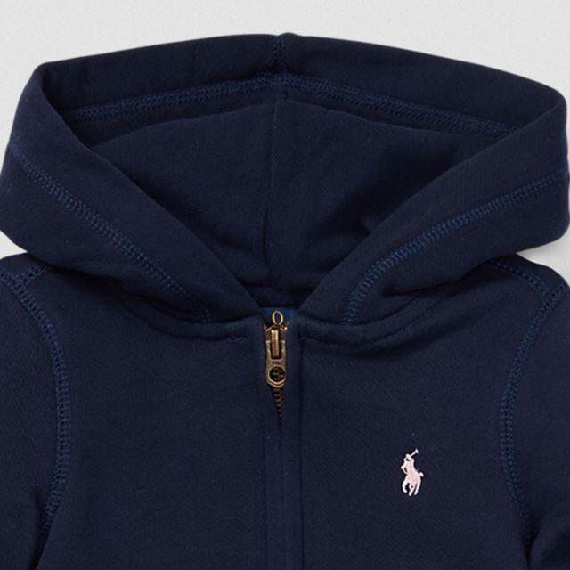 Ralph Lauren(ラルフローレン)の☆新品☆100 ラルフローレン ジップアップパーカー ネイビー 8667 キッズ/ベビー/マタニティのキッズ服女の子用(90cm~)(ジャケット/上着)の商品写真