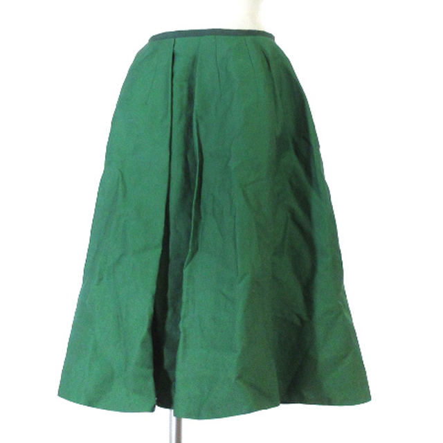 ドゥロワー 近年モデル スカート ロング フレア タック シルク混 IBO13 ロングスカート