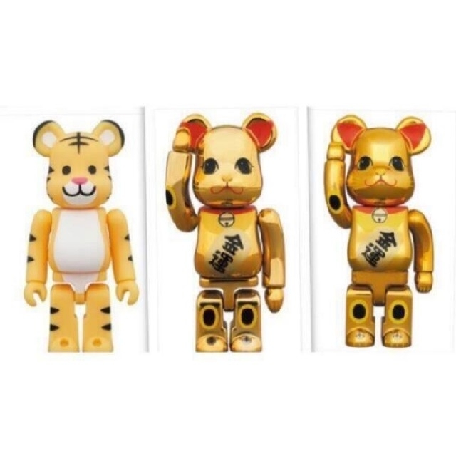 BE@RBRICK 招き猫 金運 金メッキ 参 400% & 100% セット