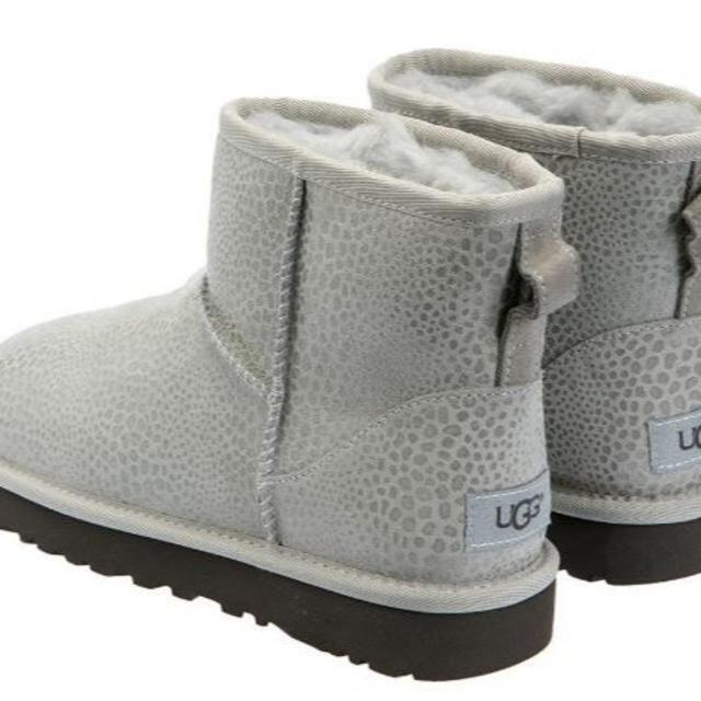 新品 UGG CLASSIC MINI GLITZY アグ GRAY 7(24)