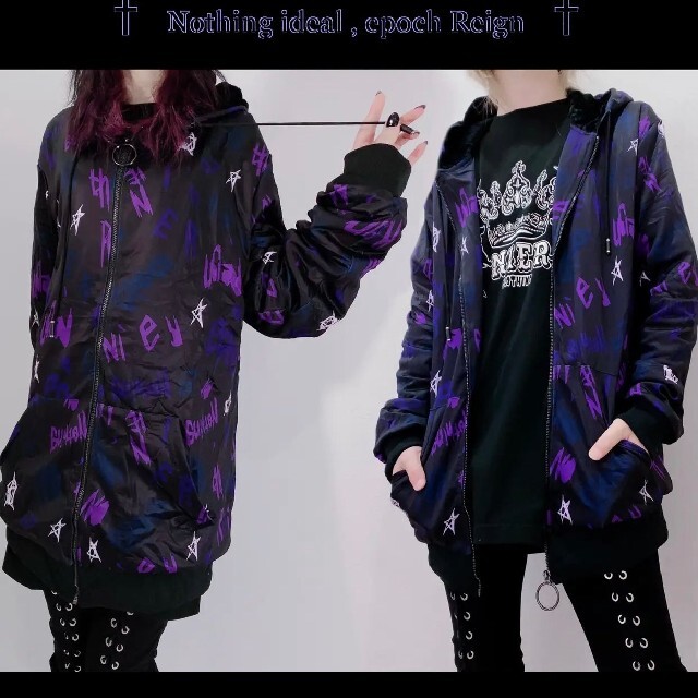 NieR PURPLE LOGO ZIP OUTER【内側ふわもこ裏地付き】