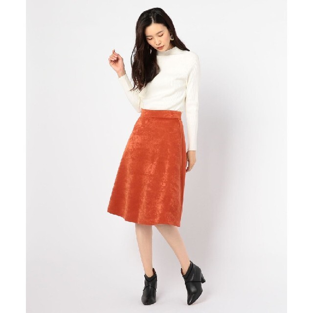NOLLEY'S(ノーリーズ)のNOLLEY'S ノーリーズ★2019AWサテンボンディングリバーシブルスカート レディースのスカート(ひざ丈スカート)の商品写真