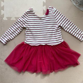 プチバトー(PETIT BATEAU)のプチバトー　チュールワンピース　24M/86cm(ワンピース)