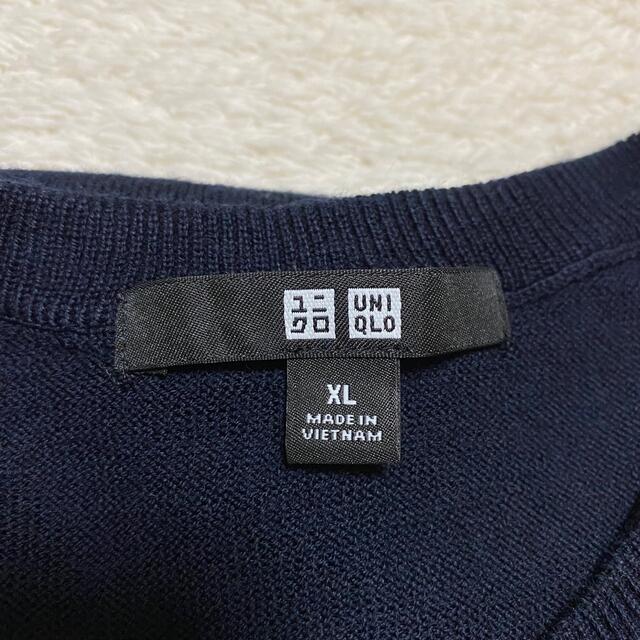 UNIQLO(ユニクロ)のユニクロ エクストラファインメリノクルーネックセーター ネイビーXL レディースのトップス(ニット/セーター)の商品写真