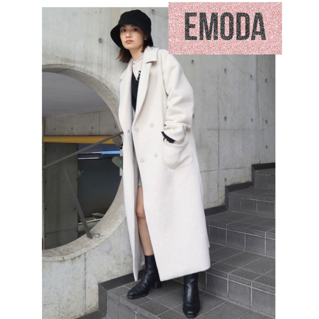 7,009円EMODA ドロップショルダーコート