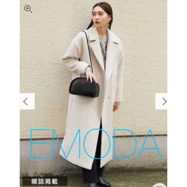 EMODA(エモダ)のEMODA ドロップショルダーコート レディースのジャケット/アウター(ロングコート)の商品写真