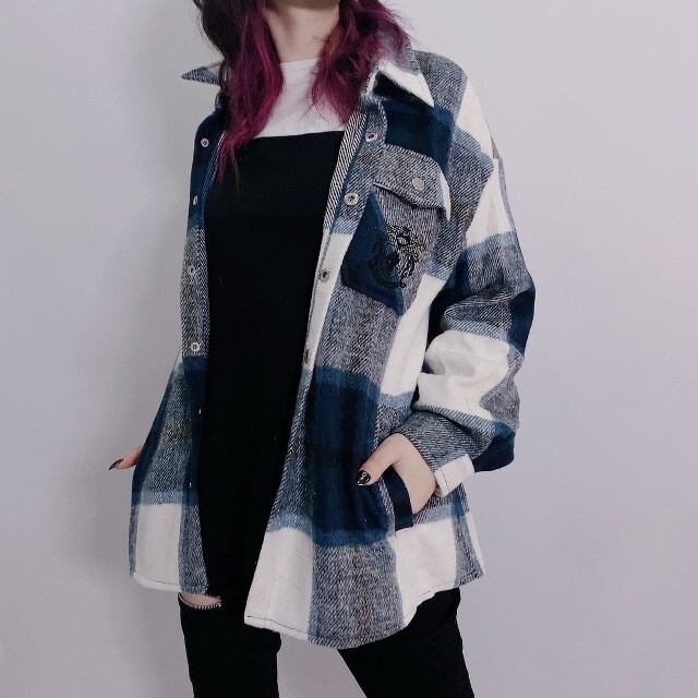 NieR  4POCKET FLANNEL SHIRT【BLUE CHECK】 レディースのジャケット/アウター(その他)の商品写真