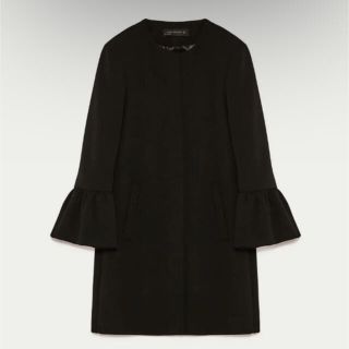 ザラ(ZARA)の新品 ZARA 袖フリル コート ジャケット 人気商品 完売 レア CHANEL(ロングコート)