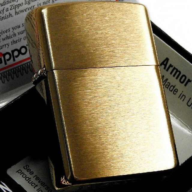 ZIPPO(ジッポー)の『送料無料』新品◇ZIPPO◇アーマーゴールドサテン◇金タンク◇ジッポ メンズのファッション小物(タバコグッズ)の商品写真