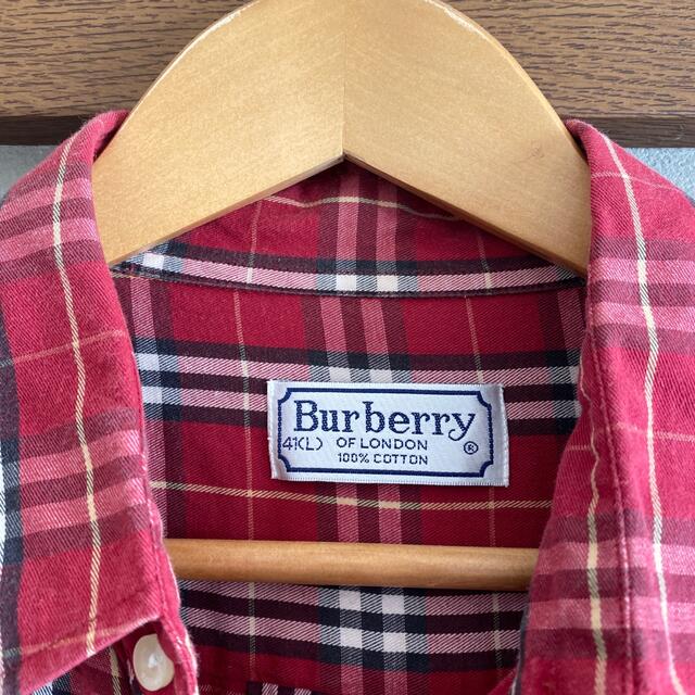 Burberry メンズネルシャツ　古着　赤系チェック メンズのトップス(シャツ)の商品写真