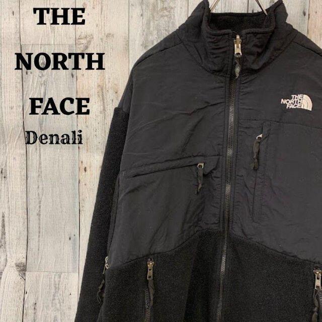 超可爱の THE NORTH US規格ノースフェイスデナリジャケットM相当黒ブラック刺繍ロゴポーラテック - FACE ブルゾン
