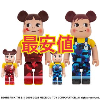 100% 400% BE＠RBRICK BAPE® × ペコちゃん ポコちゃん(キャラクターグッズ)