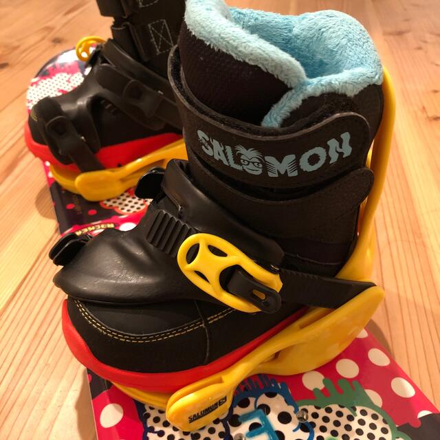 SALOMON(サロモン)のスノボードキッズ　板　ビィンディング　ブーツ　ハーネス　セット スポーツ/アウトドアのスノーボード(その他)の商品写真