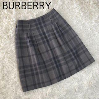 バーバリー(BURBERRY)のバーバリーロンドン スカート グレー チェック(ひざ丈スカート)