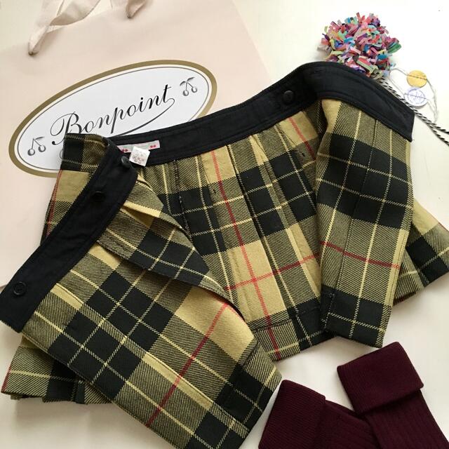 Bonpoint(ボンポワン)のBonpoint ♡ ボンポワン チェック プリーツスカート 10A 12A キッズ/ベビー/マタニティのキッズ服女の子用(90cm~)(スカート)の商品写真