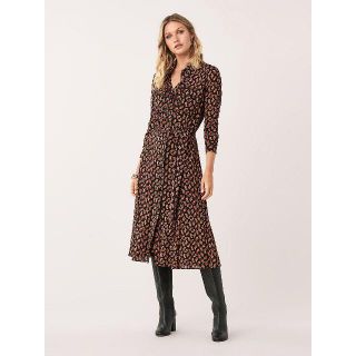 ダイアンフォンファステンバーグ(DIANE von FURSTENBERG)の新品送料無料SサイズダイアンフォンファステンバーグAndiナイロンシャツドレス(ロングワンピース/マキシワンピース)