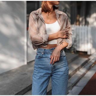 アリシアスタン(ALEXIA STAM)のaclent Corduroy sheer shirt(シャツ/ブラウス(長袖/七分))